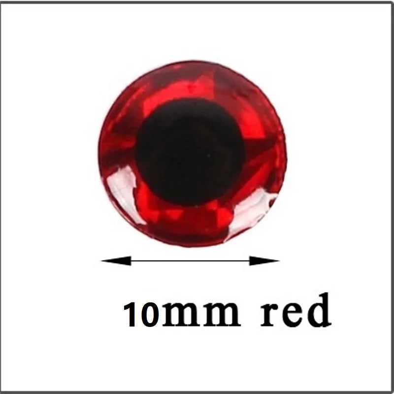 100pcs/lot 3D Eyes 7mm 8mm 9mm 10mm Holographic 3D Eyes High Transparent Fly Fishing Lure Minnow Bait DIY Fishing Tackle
