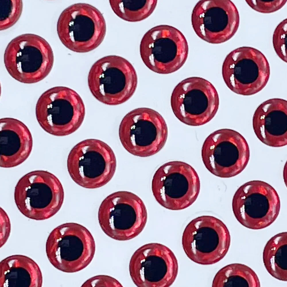 100pcs/lot 3D Eyes 7mm 8mm 9mm 10mm Holographic 3D Eyes High Transparent Fly Fishing Lure Minnow Bait DIY Fishing Tackle