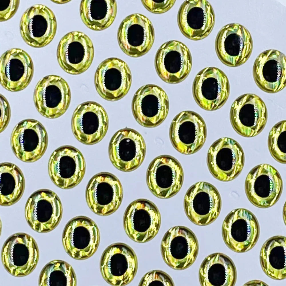100pcs/lot 3D Eyes 7mm 8mm 9mm 10mm Holographic 3D Eyes High Transparent Fly Fishing Lure Minnow Bait DIY Fishing Tackle