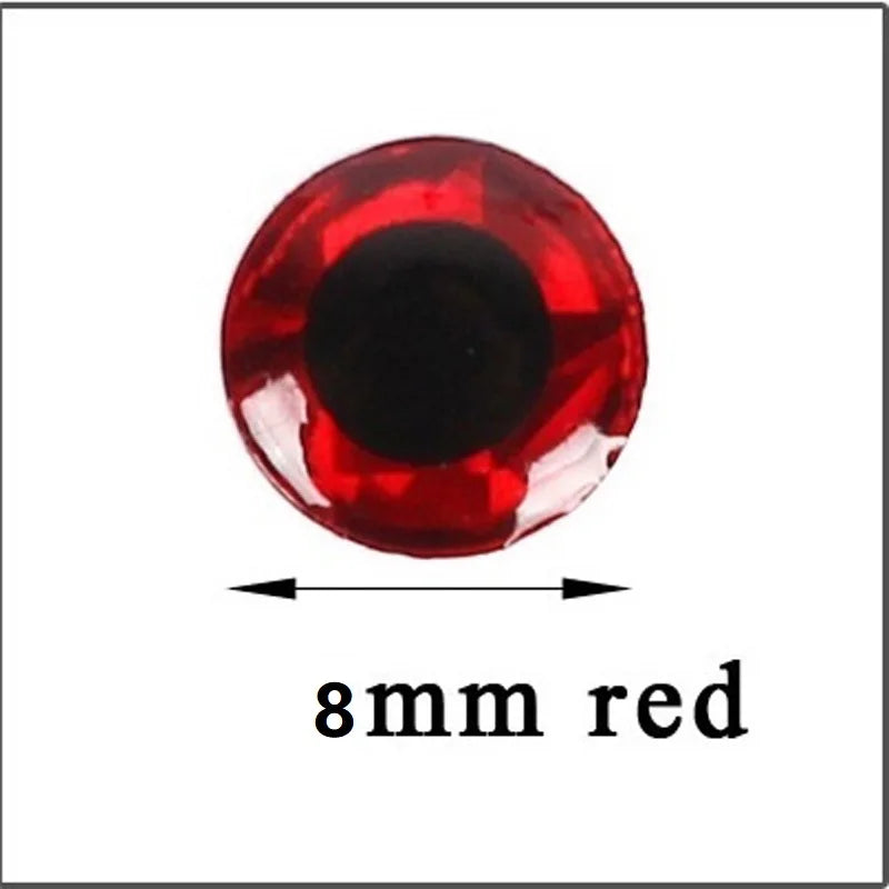 100pcs/lot 3D Eyes 7mm 8mm 9mm 10mm Holographic 3D Eyes High Transparent Fly Fishing Lure Minnow Bait DIY Fishing Tackle