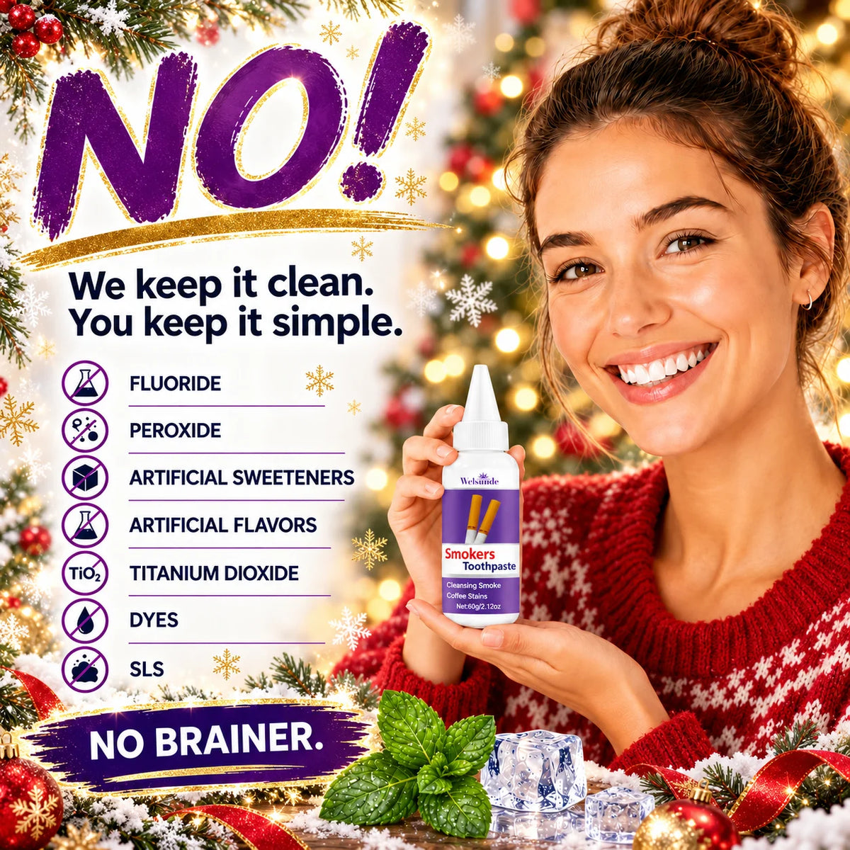 2 Packs Whitening Teeth Toothpaste, Gently Reduce Smoke & Coffee Stains, Toothpaste for Deep Cleaning & Brighter Smile, Purple Remineralizing Hydroxyapatite Toothpaste, with Minty Fresh Breath, Gentle on Gums, Ideal Oral Hygi