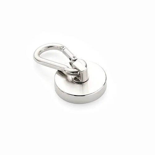 1/2pcs Ultra-Strong Magnetic Hooks Pro - 100lbs Heavy-Duty Neodymium Magnets with Carabiner and Swivel Ideal for Hanging Kitchen