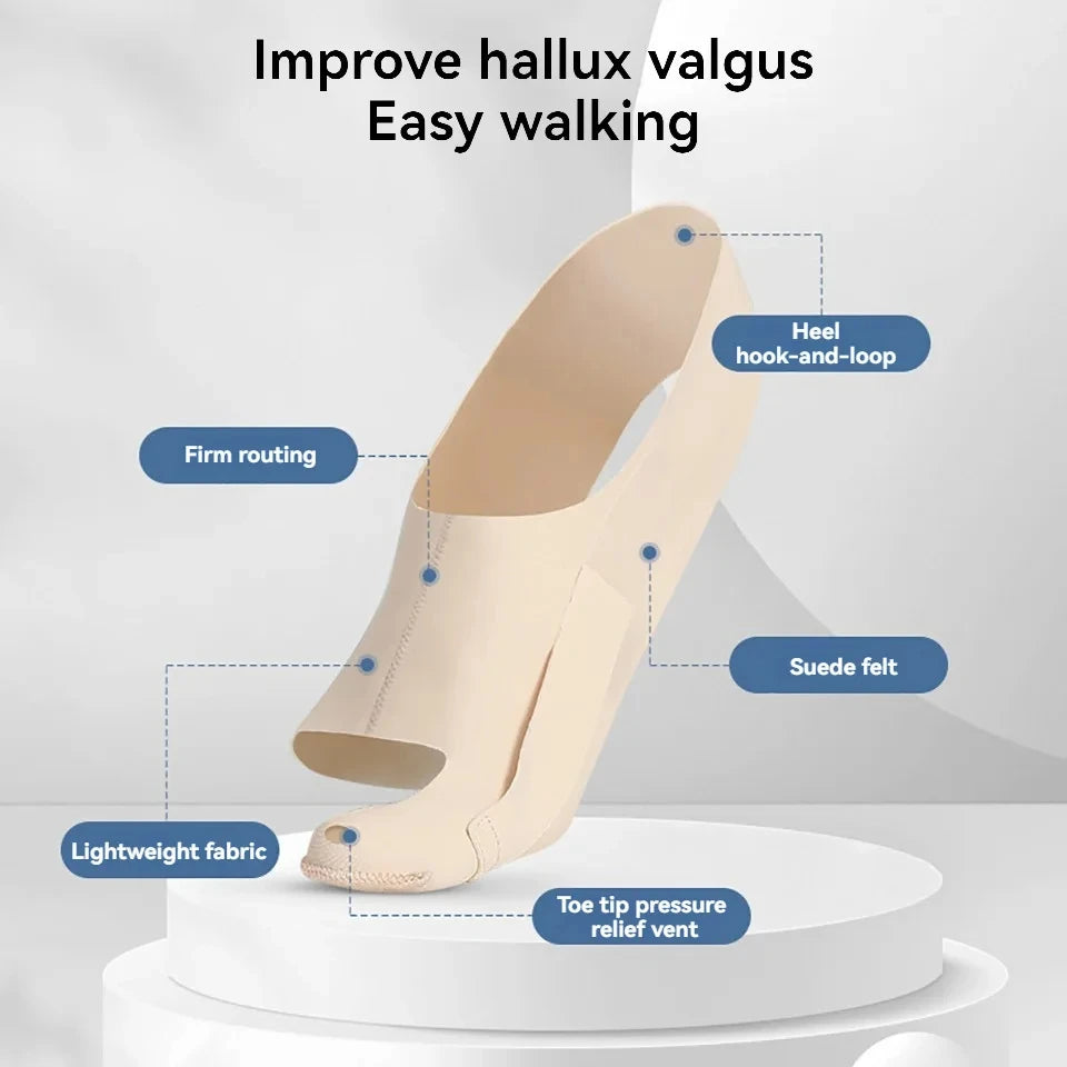 GOBYGO 1Pcs Adjustable Lightweight Toe Bunion Corrector Bigfoot Toe Separation Correction Ankle Brace Wear Shoes Ankle Sleeve