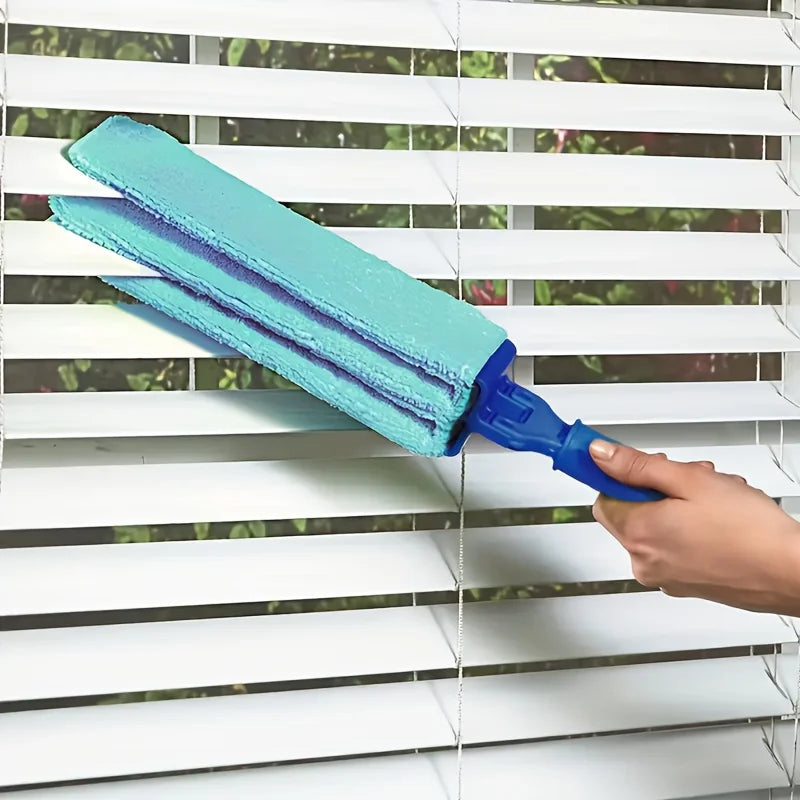 Blue Venetian Blind Cleaning Brush for Cleaning and Dust Removal, Air Conditioner Vent Dust Brush, Gap Cleaning Brush