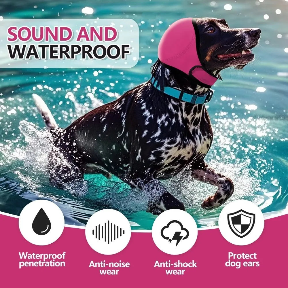 Hearing Protection Dog Calming Earmuff Noise Reduction Shock Proof Dog Earmuffs Waterproof Dog Soothing Headcover