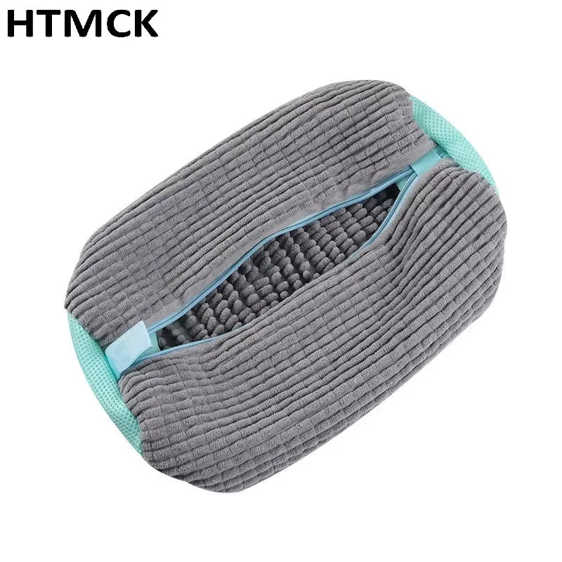 360° Surround Cleaning Shoe Washing Bag, Reusable & Durable, Zipper Closure, Machine Washable Laundry Bag (1Pc)