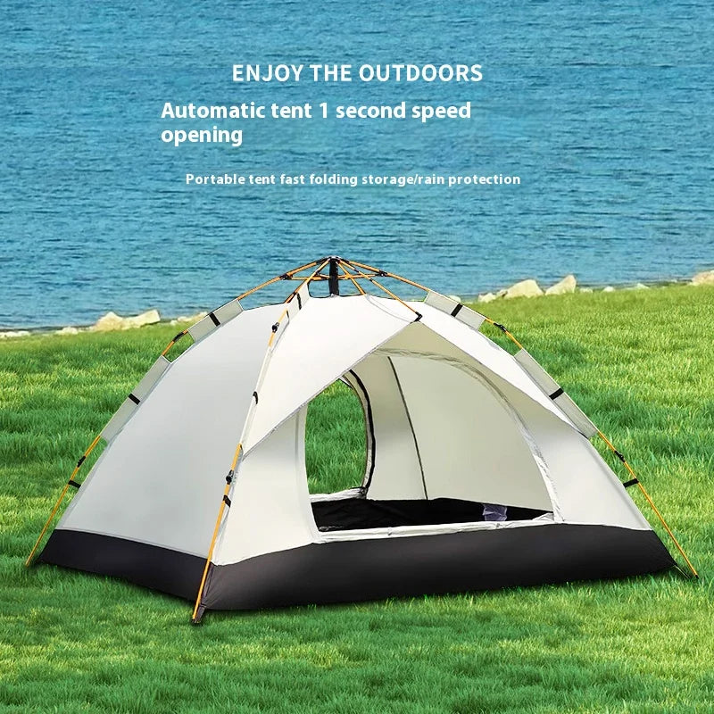Automatic Quick-opening Tent Outdoor Self-driving Travel Camping Tent Rainproof Sunshine-proof Tent Two Doors without windows