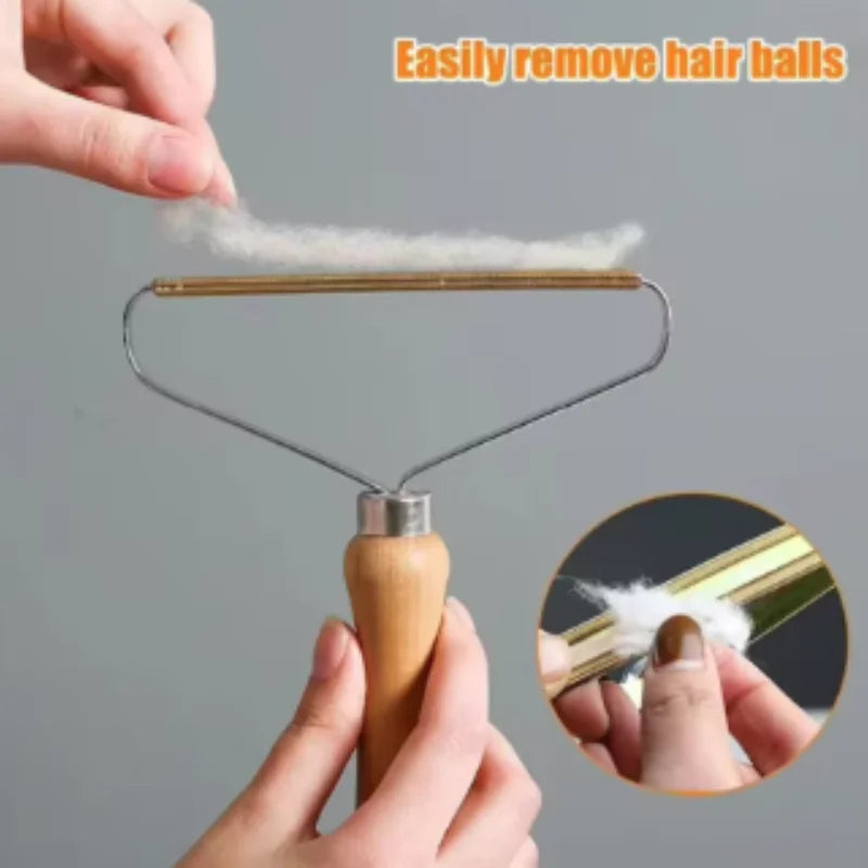Portable Pet Hair Remover Brush - Manual Lint Shaver Scraper Cleaning Tool for Carpet Wool Coat Clothes - Lint Pellet Removal