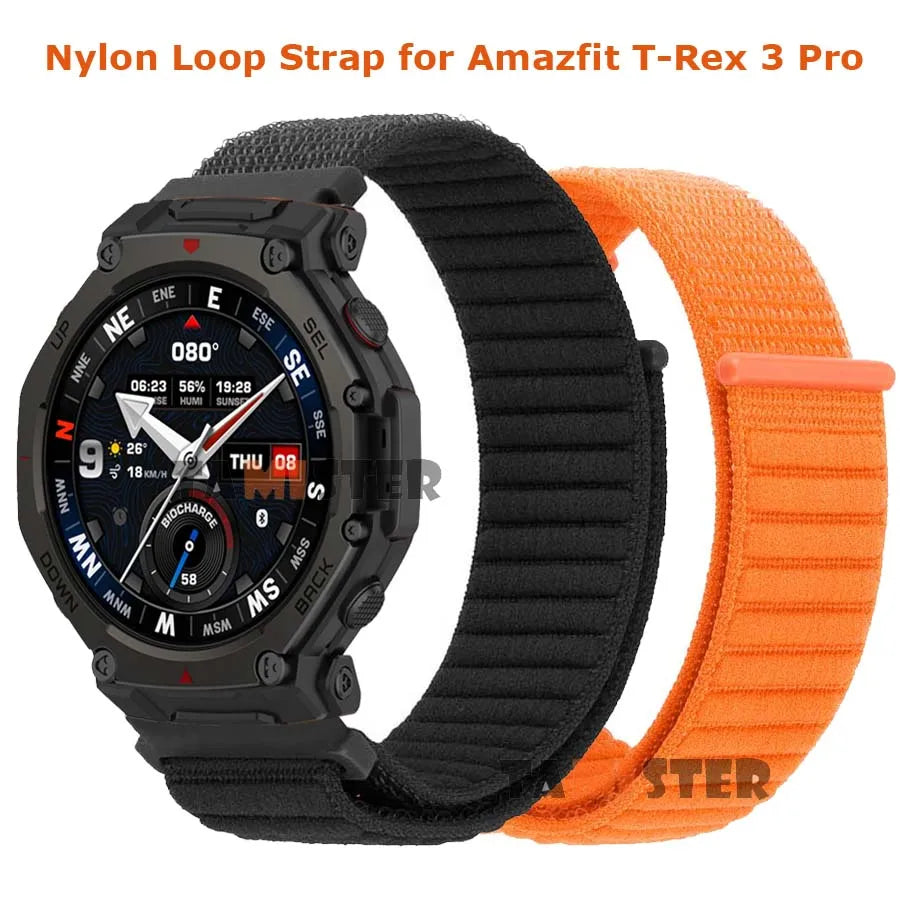 For Amazfit T-REX 3 Pro 48mm Strap Adjustable Nylon Loop Wristband Bracelet For Huami Amazfit T Rex 3 Smart Watch Band Correa