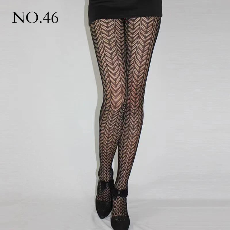 Woman Girls Fashion Punk Gothic  Fishnet Stockings Snake Skull Striped Mesh Tights Panties Lolita Plus Size Pantyhose Leggings