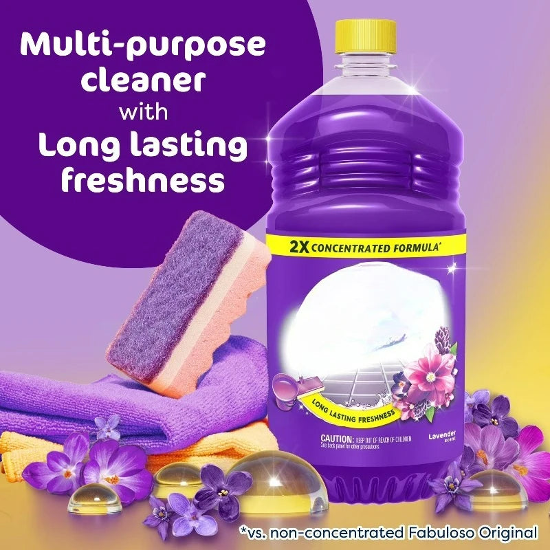 2X Multi-Purpose Cleaner, No Rinse Floor Cleaner, Lavender Scent, 56 fl oz