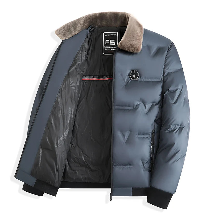 Cotton Collar Men's Winter Thick Warm Middle-aged and Elderly Cotton Jacket 2026 New Cotton Jacket High-end Men's Winter Jacket