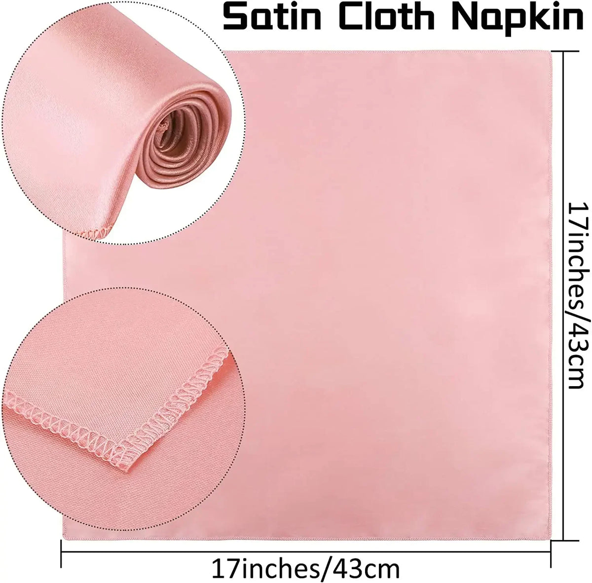 10pcs Satin Napkin 43cmX43cm Serving Table Decor Dinner Towel for Wedding Party Home Hotel Christmas Decor Table Napkins Green
