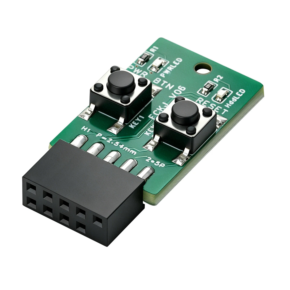 2x5-Pin to Reset Power ON/OFF Motherboard Power Switch Board LED Indicator Tester for Desktop PC Computer Server Repair DIY
