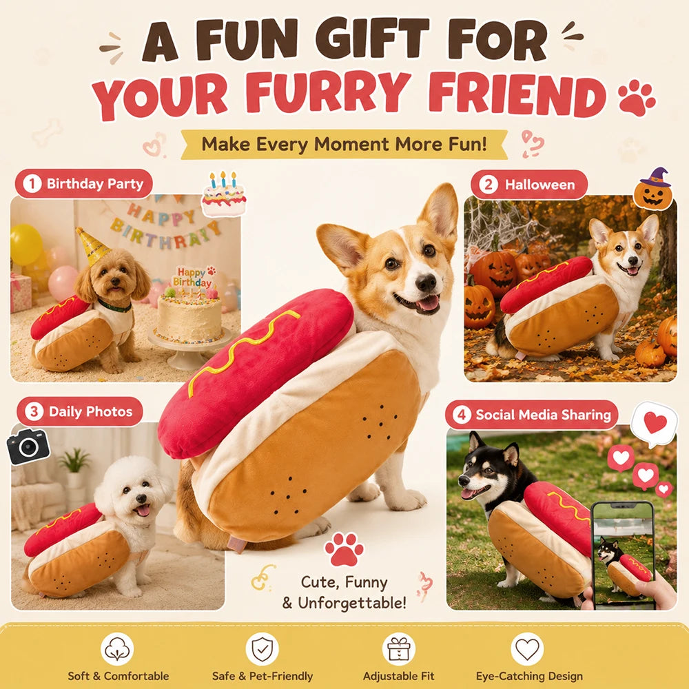 Cute Dog Clothes Hot Shaped Outfits Funny Halloween Costume for Small Medium Large Dogs Cats Party Cosplay Apparel