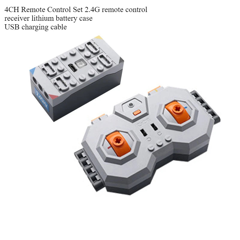 CaDA MOC Power Servo Motors Pro Compatible with  Building Blocks Power Functions Car Truck Model Upgrate Technical Parts