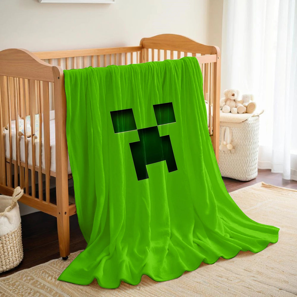 C-Creeper Lightweight Microfiber Soft Christmas Fleece Blanket Warm Cozy Throw for Bed Sofa Office Travel All Season