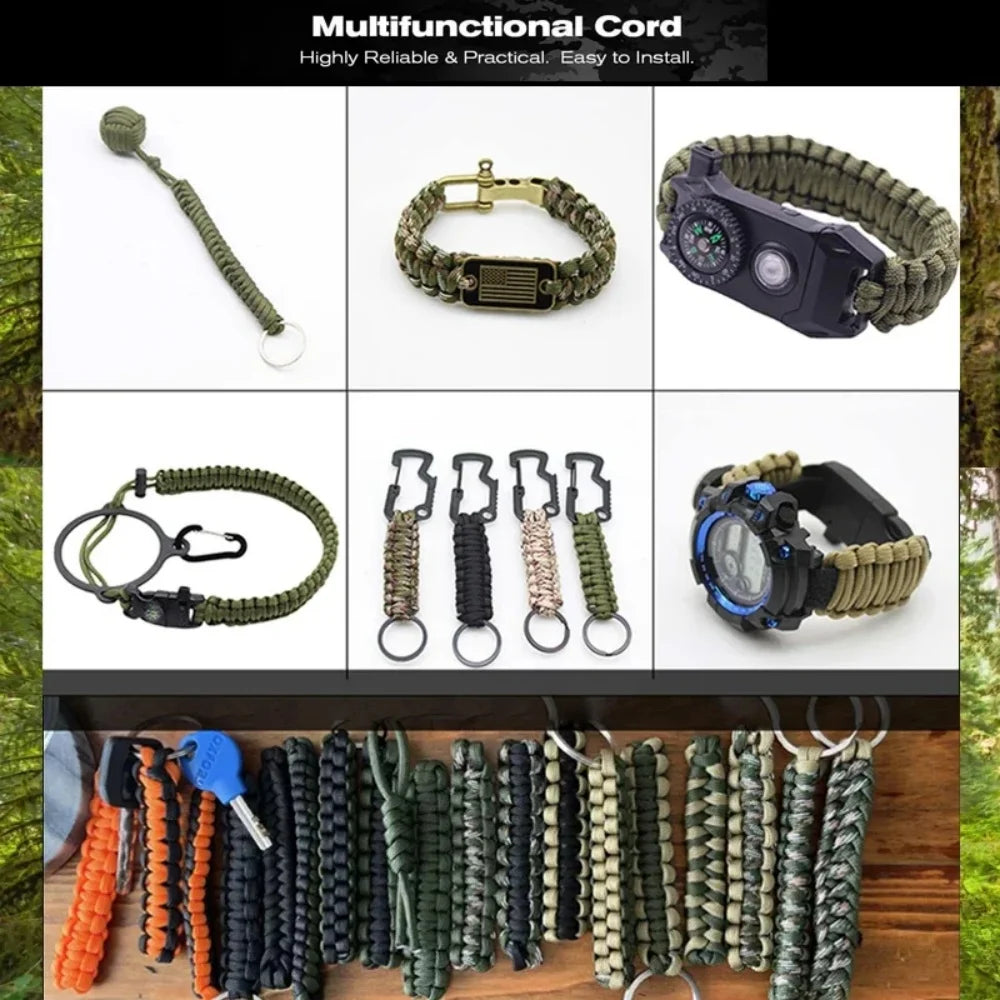 7 Strand 4mm Paracord Rope 550 Military Tactical Parachute Cord for Camping Survival Tent Lanyard DIY Bracelet Weaving Accessori