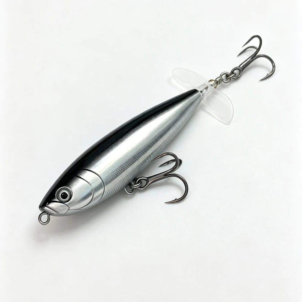 Testar 7g 11g Saltwater Rotated Propeller River Wobbles Popper Pencil Bait Topwater Spinning Bait for Bass Pike Fishing Lures