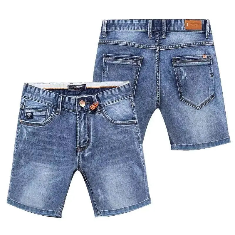 Summer 2026 Men's Slim Straight-leg Mid-length Embroidered 2026 Summer Casual Shorts Trendy Brand Luxury Short Jeans for Man