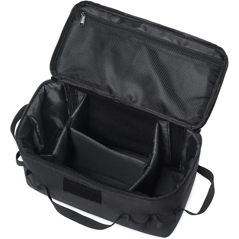 Outdoor Camping Large Capacity Picnic Bag with Ground Nail Tool Bag Picnic Cookware Utensils Kit and Gas Canister Organizer