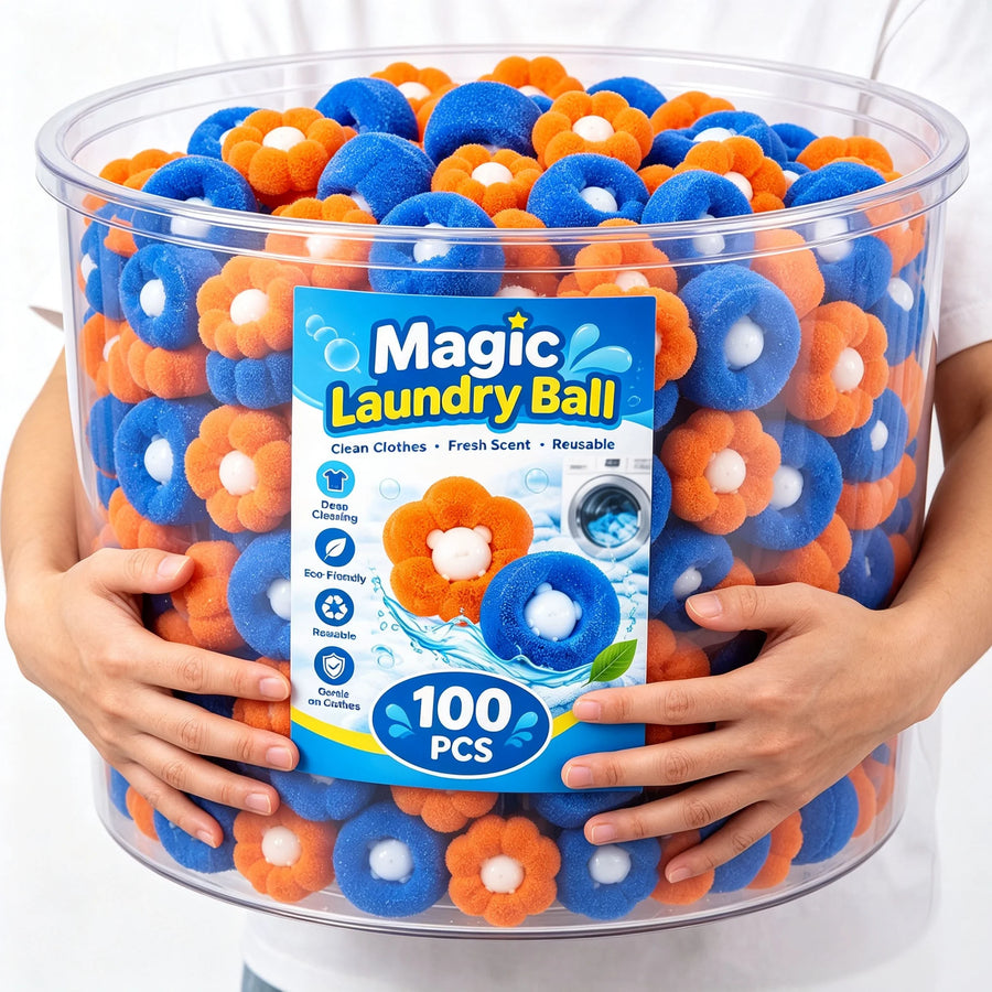 Magic Laundry Ball Kit Reusable Clothes Hair Cleaning Tool Pet Hair Remover Washing Machine Cat Dog Hair Catcher Laundry Ball