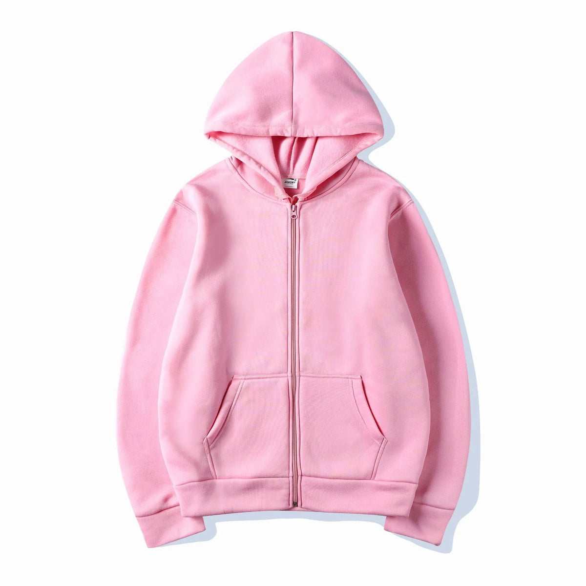 2026 Trend Hooded Sweatshirt Coat with Zipper and Fleece Jacket - Men's and Women's Fall/Winter Solid Color Pullover with Hood