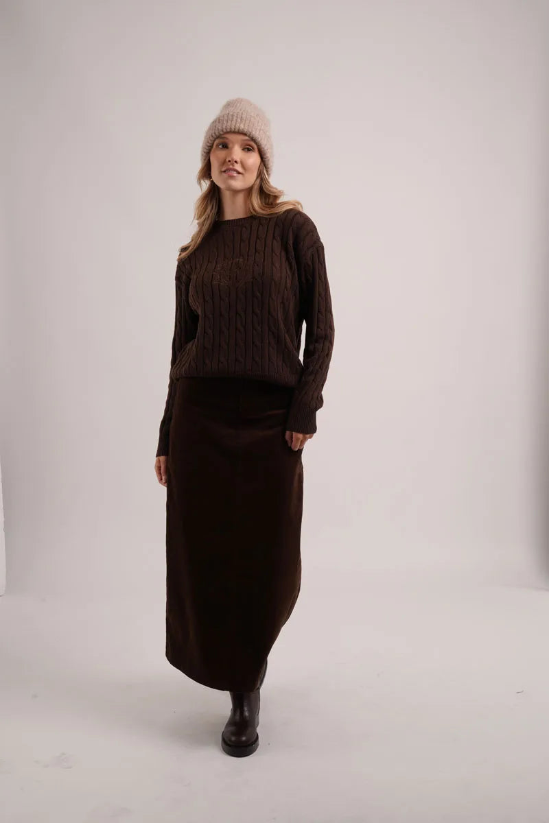 AS AW26 Retro corduroy skirt with stretch woman clothes basic lady wear