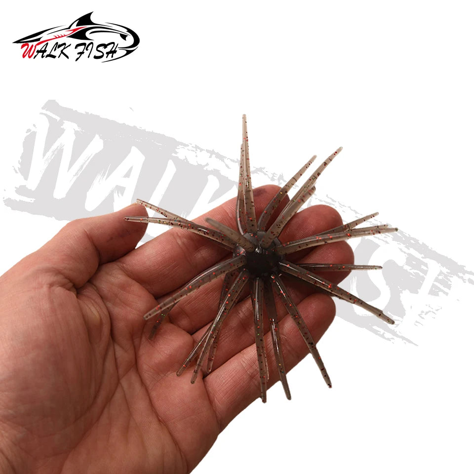 WALK FISH 3Pcs 10cm 9g TPE Sea Urchin Soft Bait Silicone Fishing Lures for Bream Mandarin Tilapia Trout Sea Bass