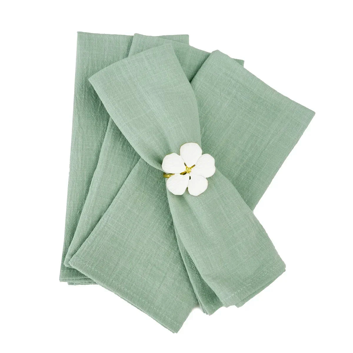 Wholesale 30pcs 30x45cm 100% Cotton Sage Green Napkin Reusable Wedding Party Christmas Table Decor Retro Napkins