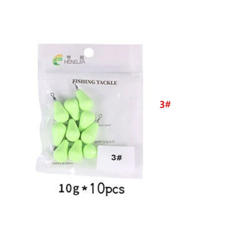 Luminous Fishing Sinkers 12g-150g Weight Sinker Ball Worm Flipping Weights Fishing Weights for Bass Texas Rigs Tackle