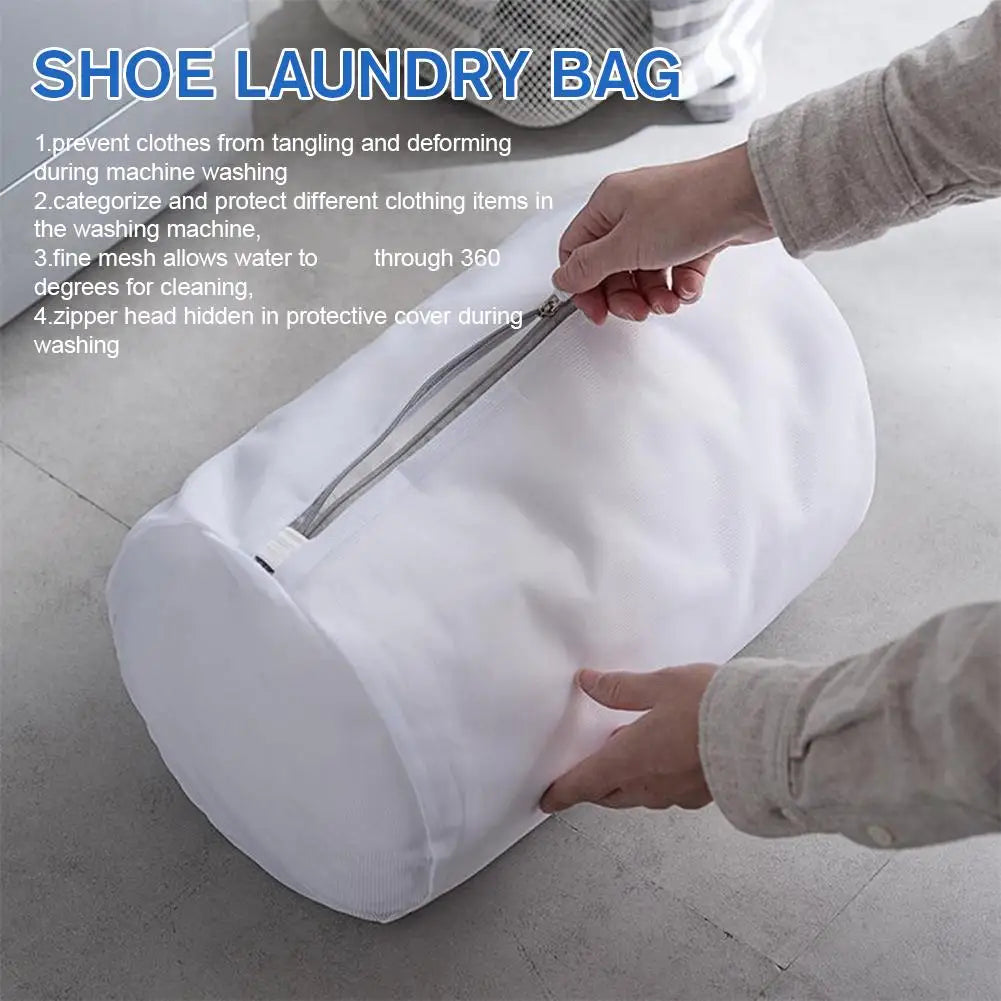 Versatile Shoe Washing Bag - Durable Mesh Laundry Bag for Sneakers, Running Shoes, Socks & Bras with Zipper Closure, Laundry Bag
