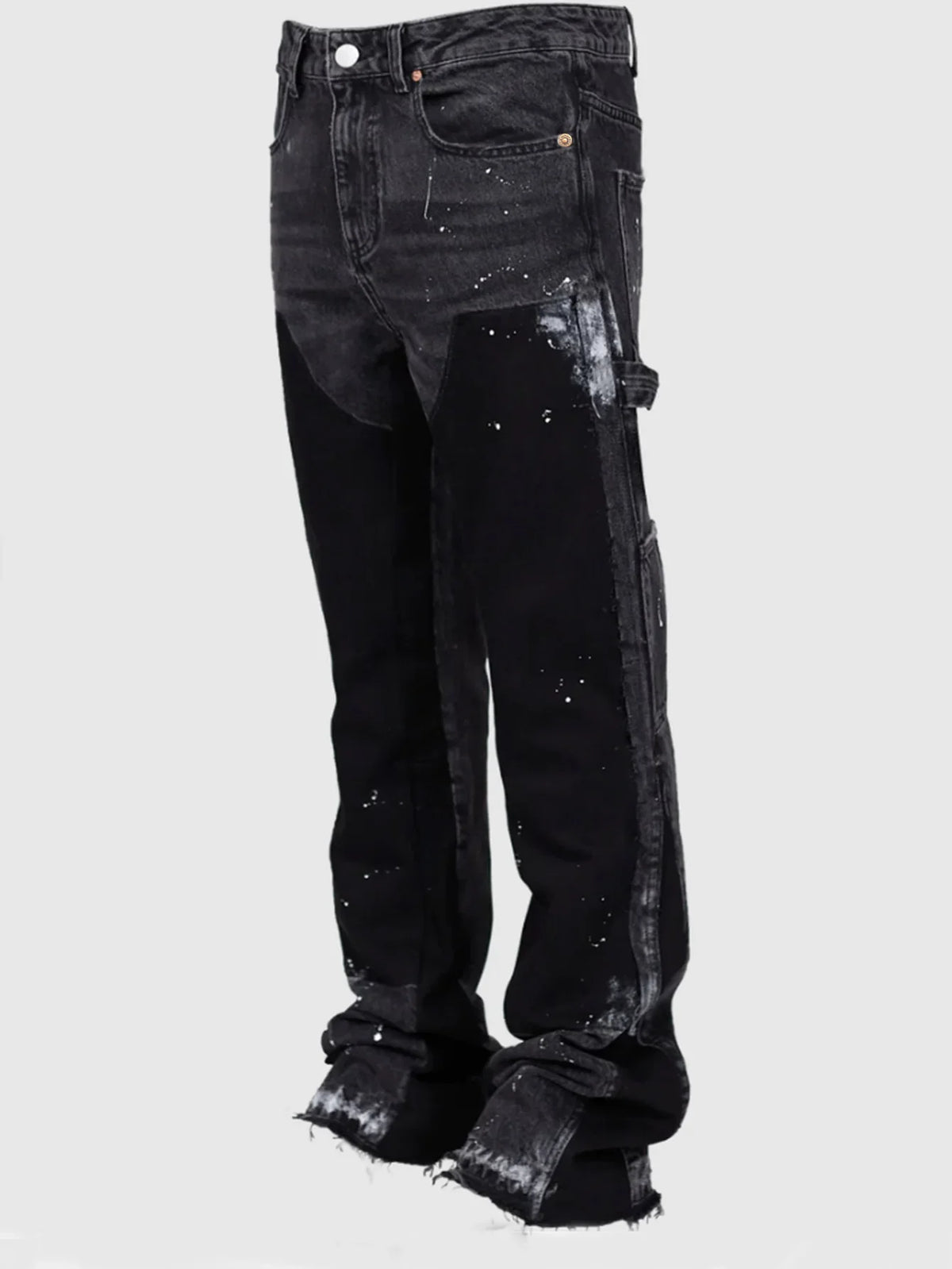 Washed Jeans Men Vintage Ankle Length Trousers Mid Waist Pockets Button Zipper Fly Distressed Denims Streetwear Straight Pants