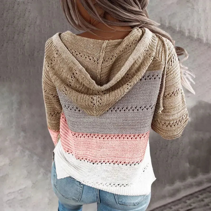 Customizable Casual Knitted Zipper Hoody Hoodie For Women