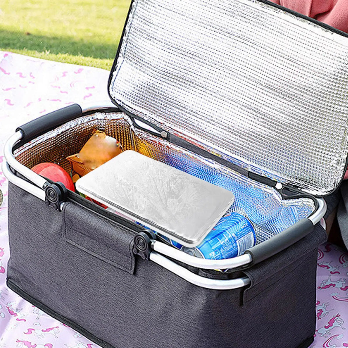 Stainless Steel Lunch Boxes Ice Packs Reusable Quick Freeze Packs for Cooler Lunch Bags Long Lasting Cooling Ice Packs