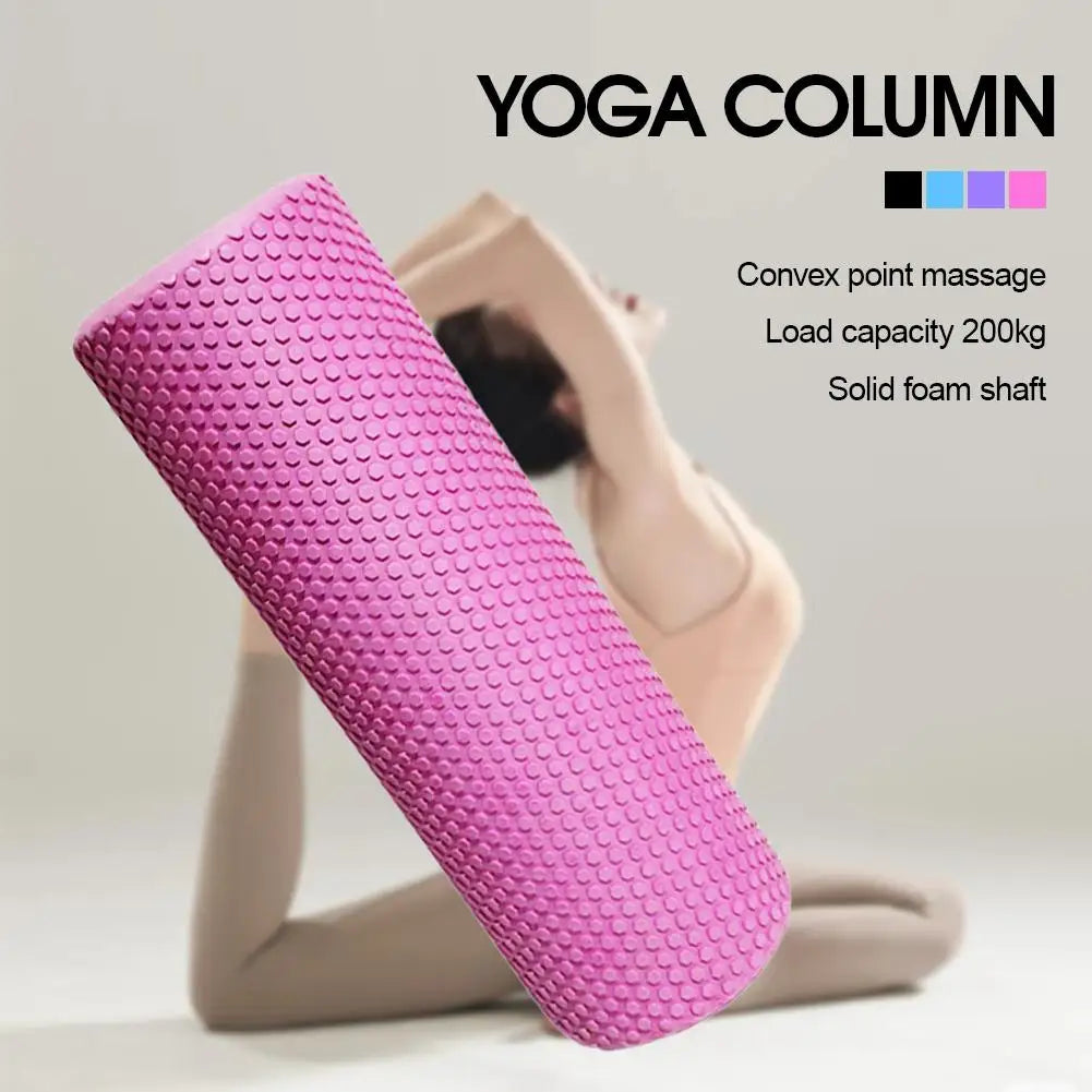 EVA Foam Yoga Roller 30cm Portable Pilates Fitness Cylinder for Leg Arm Back Deep Muscle Massage Home Gym Exercise Roller