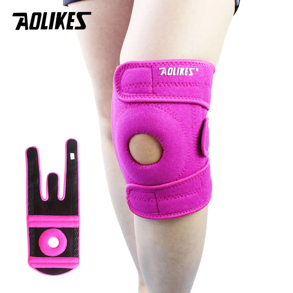 AOLIKES 1PCS New Knee Brace with Side Stabilizers - Adjustable Knee Support with Patella Gel Pad, Knee Wraps for Men & Women