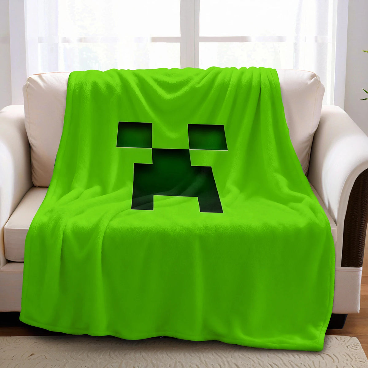 C-Creeper Lightweight Microfiber Soft Christmas Fleece Blanket Warm Cozy Throw for Bed Sofa Office Travel All Season