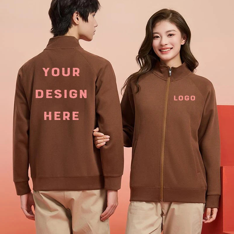 customized LOGO New Mens Jackets Hoodless Sweatshirts Men Stand-up collar Jacket Retro Coat Hoody Cardigan Zipper Coats GT2518