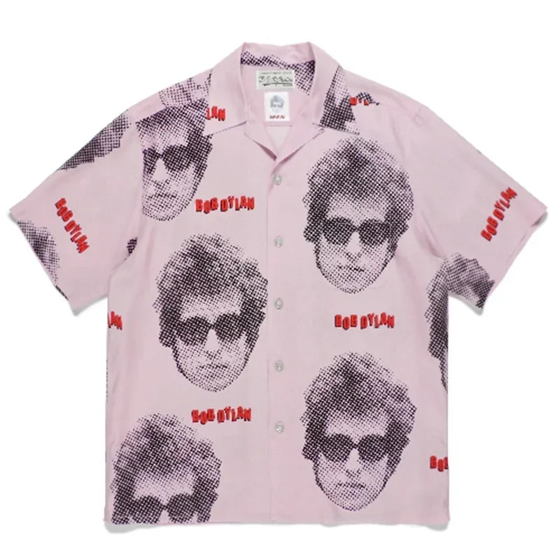 Classics 2025 WACKO MARIA Shirt Photo Print Vintage Men's And Women's Loose Hawaiian WACKO MARIA Short Sleeve Shirt T-Shirts