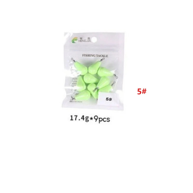 Luminous Fishing Sinkers 12g-150g Weight Sinker Ball Worm Flipping Weights Fishing Weights for Bass Texas Rigs Tackle