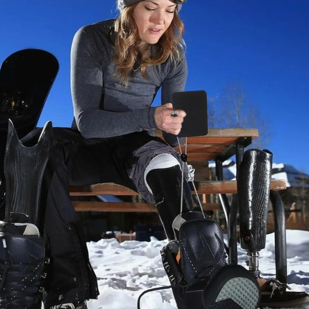 4 Pieces Ski Boot Liner Guards Elastic Shin Padding Cushion Protector for Players Snowboarding Skiing Ankle Support Pain Relief