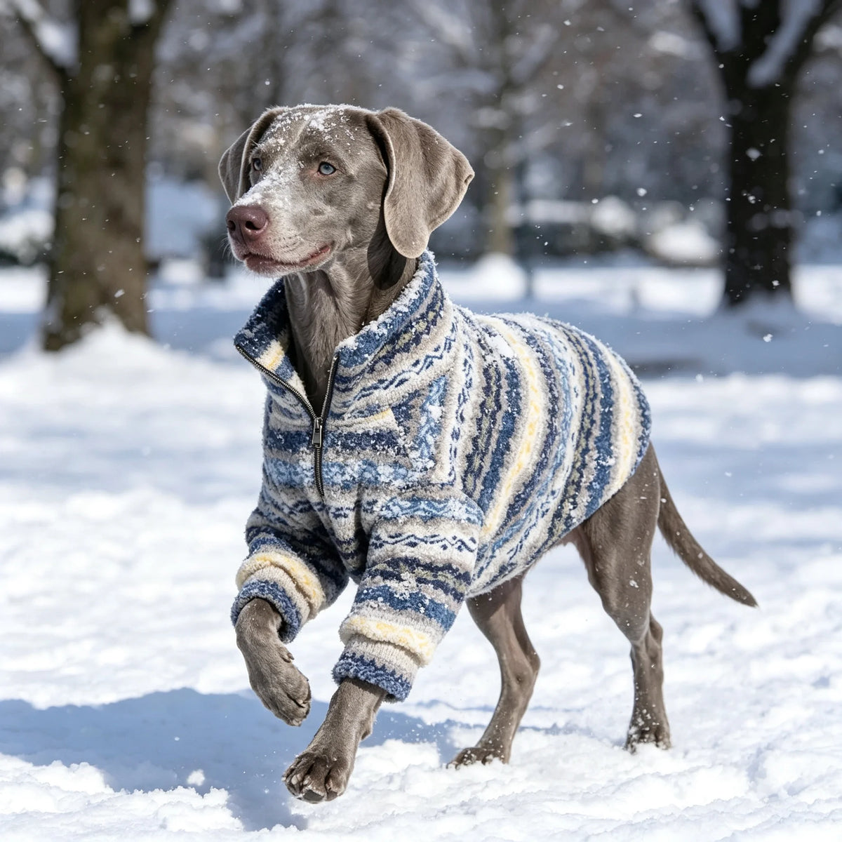Turtleneck Dog Sweater for Medium Large Dogs, Thick Thermal Fleece Cold Weather Coats with Half Zipper Jumper Winter Pet Clothes
