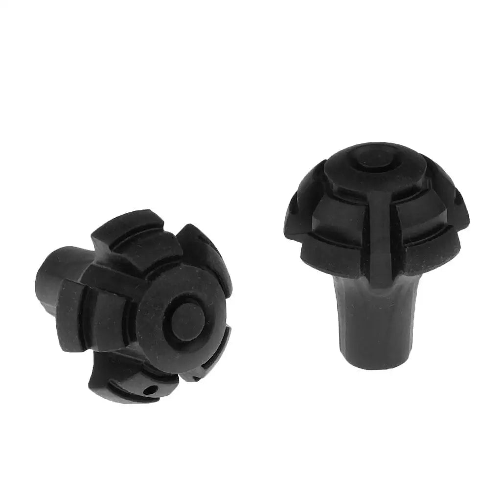 2 Pcs Replacement Rubber Tip End Cap for Trekking Poles Hiking Stick Walking Cane Anti-Slip Wear-Resistant Crutch Feet Pads
