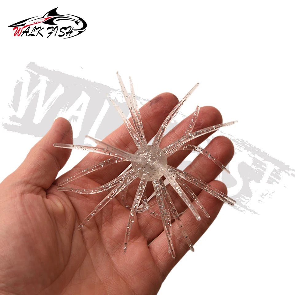 WALK FISH 3Pcs 10cm 9g TPE Sea Urchin Soft Bait Silicone Fishing Lures for Bream Mandarin Tilapia Trout Sea Bass