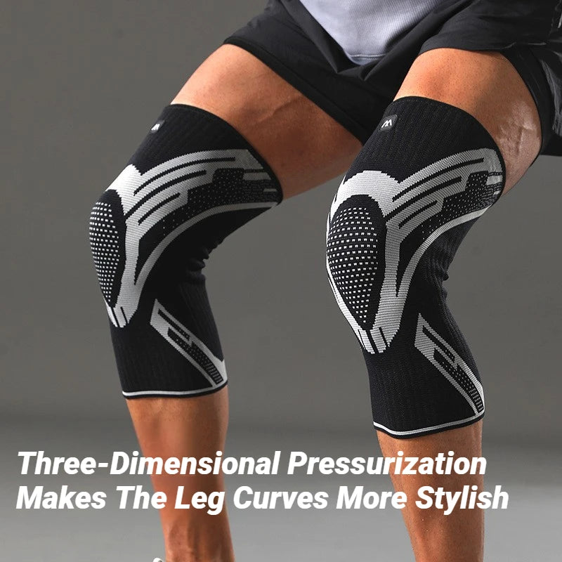 1Pcs Compression Knee Support Sleeve Elastic Breathable Pads Brace Springs Gym Sports Protector Basketball Volleyball Run