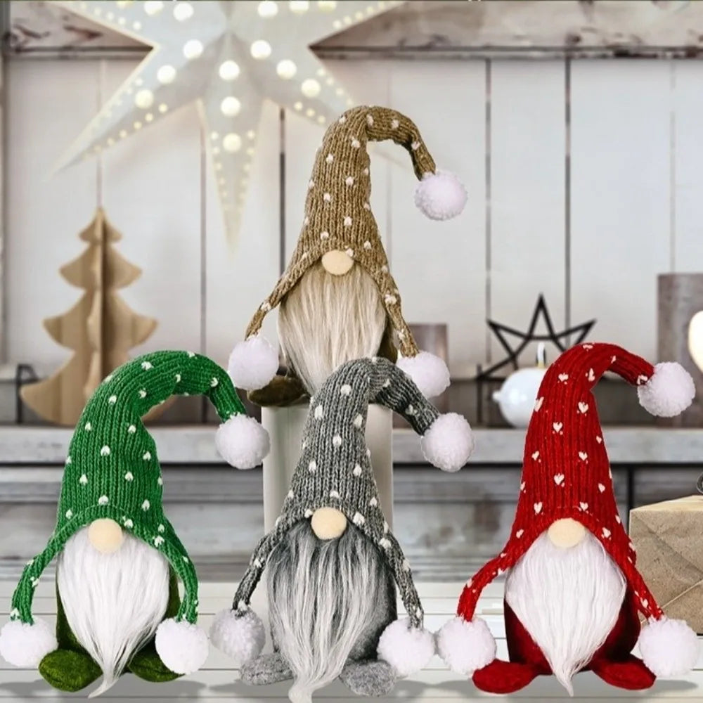 Cute Cartoon Christmas Gnomes Decor Knitted Exquisite Faceless Dwarf Ornament Hanging Dwarf Christmas Gnomes Party Favors