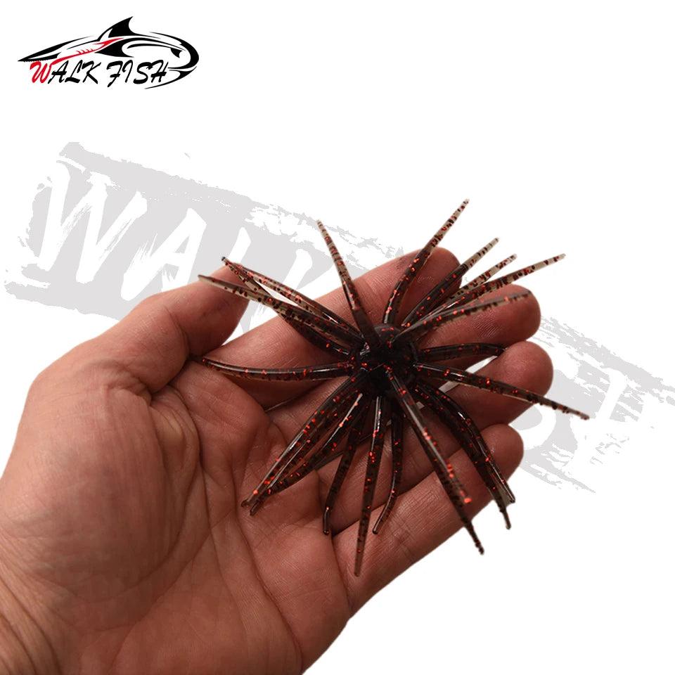 WALK FISH 3Pcs 10cm 9g TPE Sea Urchin Soft Bait Silicone Fishing Lures for Bream Mandarin Tilapia Trout Sea Bass