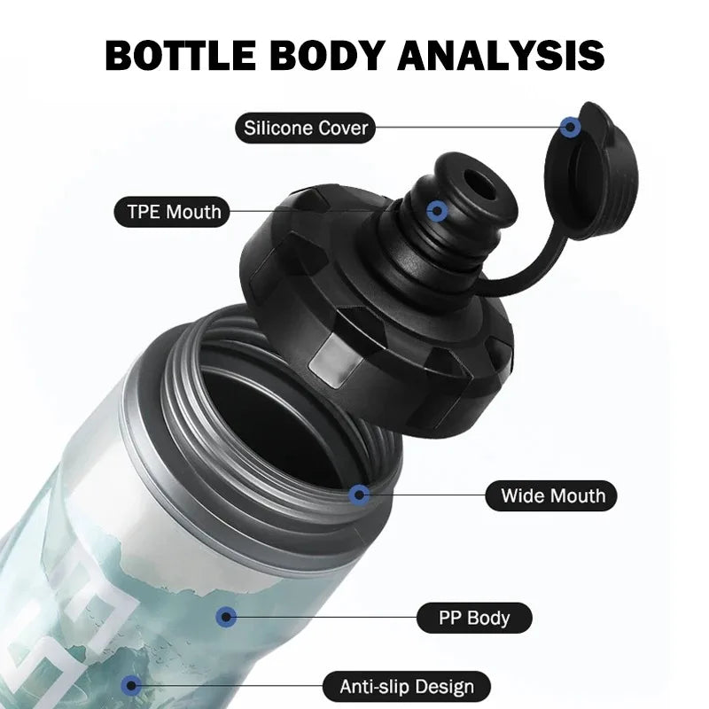 ESLNF Self-Propelled Large Capacity Water Bottle Insulated Iceberg Bike Road Bike Portable Water Cup Outdoor Cycling Equipment