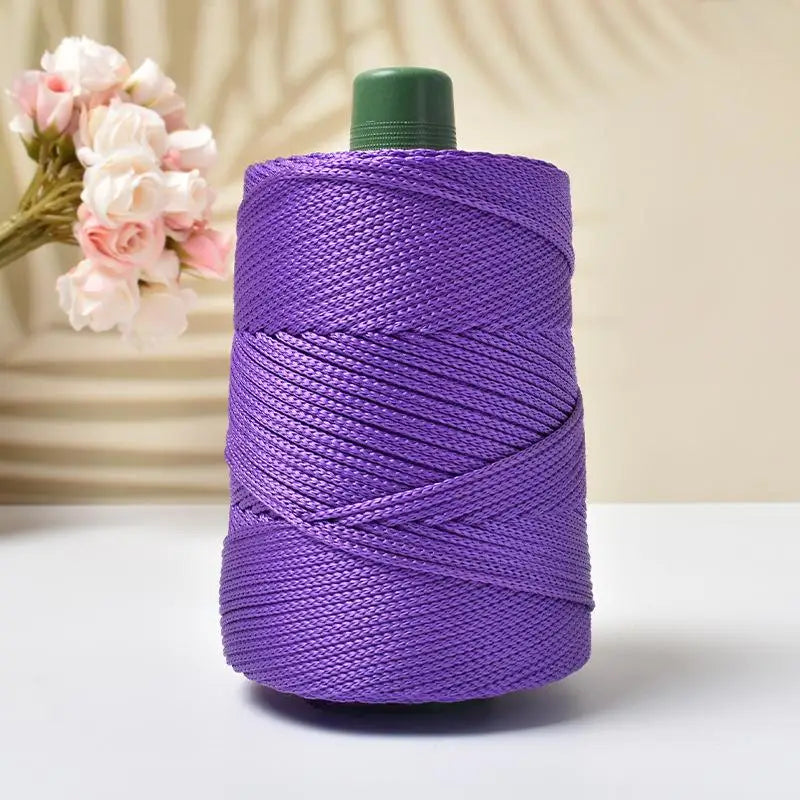 1PC 3mm-180m-250g  Crochet Lightweight Cord Hollow Yarn, For Crocheting Summer Sun Hats, Bags, Crafts, And Christmas Decorations